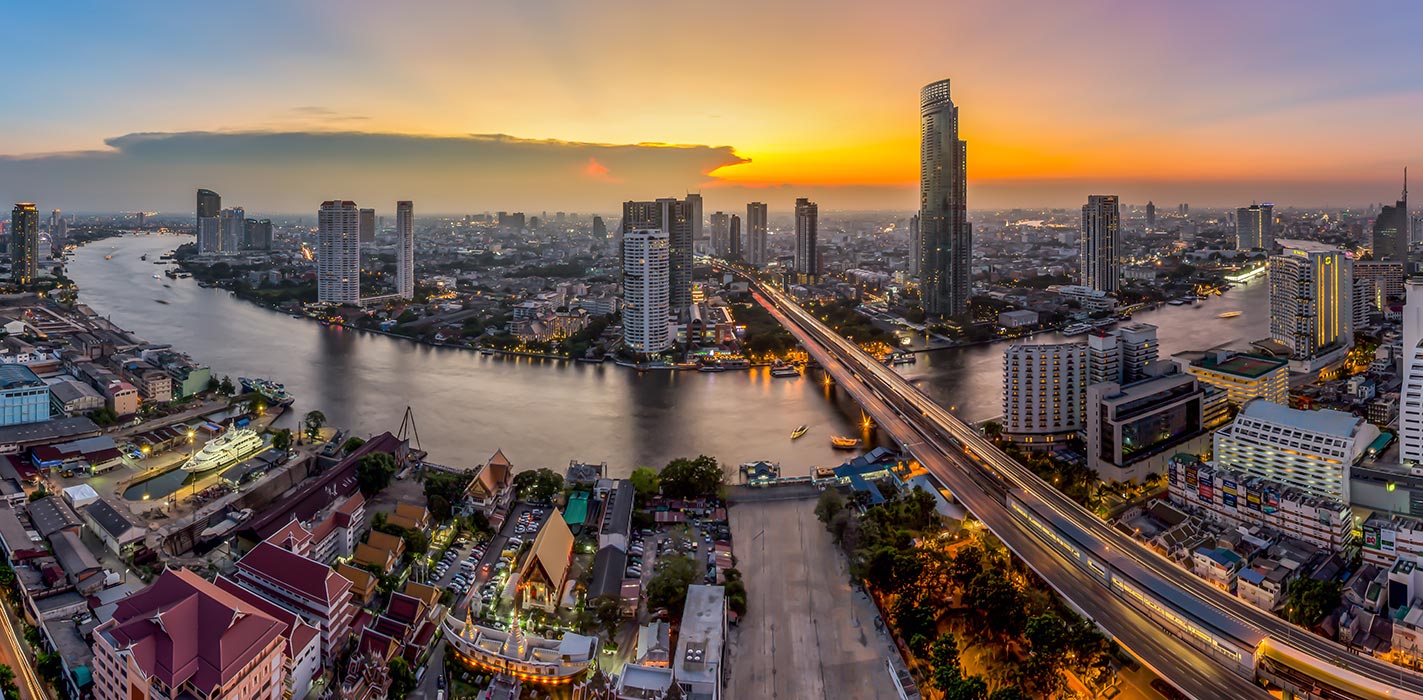 Bangkok area in this sunny day