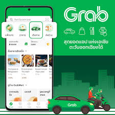 Taxi app Grab in thailand